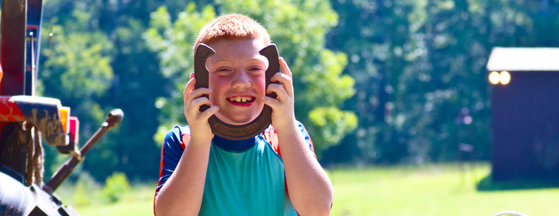Horseshoes is one of Huawni's most time-tested summer camp activities that kids like Sam (2nd yr at camp) can't get enough of.