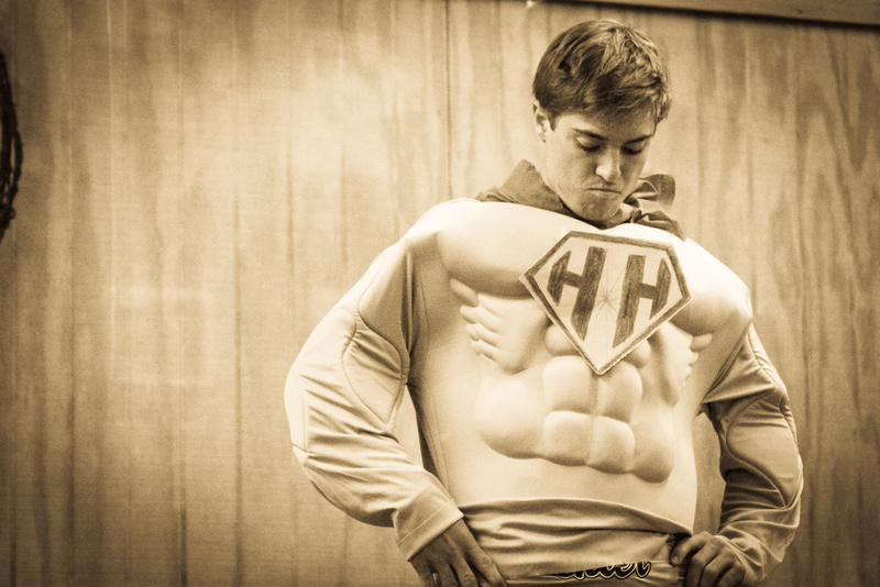 Huawni Hero (a.k.a. Matt Friend, 10 yrs at camp) gets sad because he loses his super powers during Opening Night Show, a production put on by counselors for campers on the first night. 
