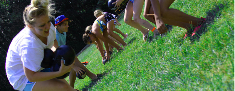 Zulu (a.k.a. dodgeball) on the front lawn is a rush, especially when it's just your cabin vs. your counselors!