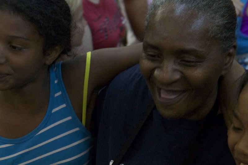Other than fried chicken, Ms. Ada is famous for two things - dancing at meals and banging her pots and pans to pump up camp.